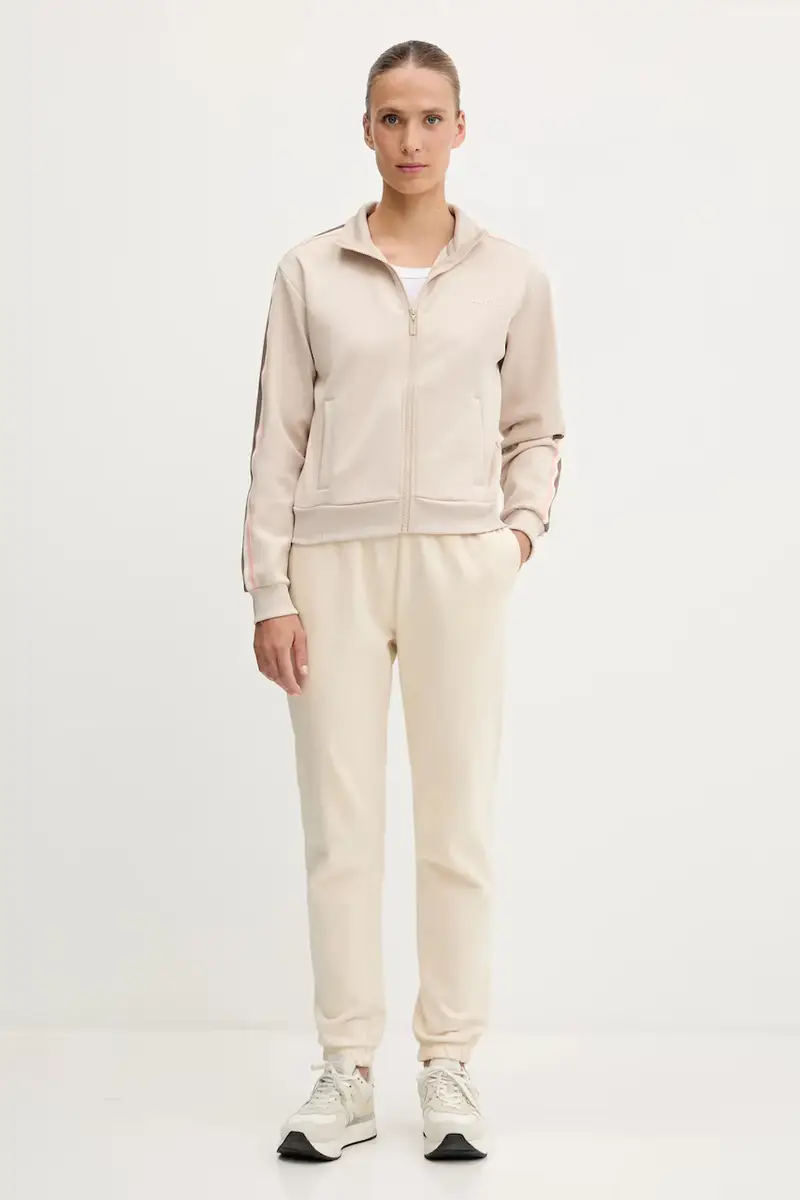 felpa YARROW donna colore nero con applicazione V5GQ18 KCRU2 Beige miniatura 2