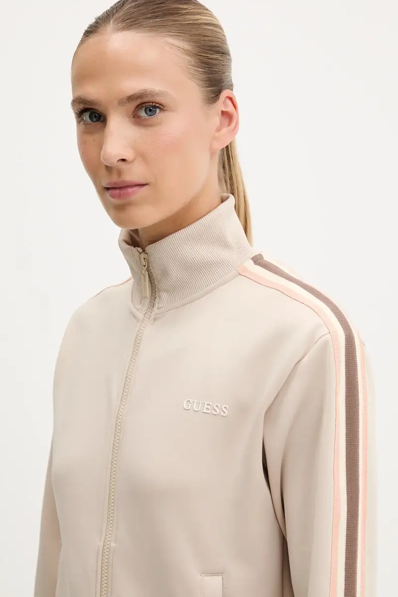 felpa YARROW donna colore nero con applicazione V5GQ18 KCRU2 Beige miniatura 4