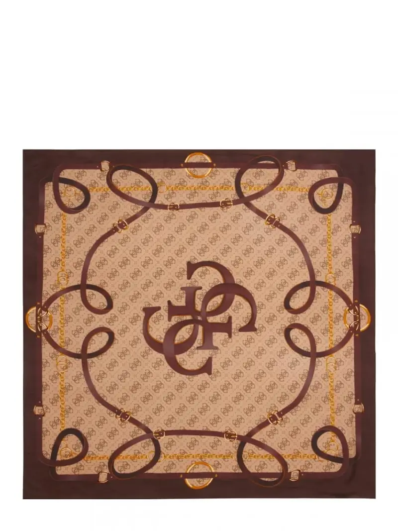 foulard 4g logo marrone