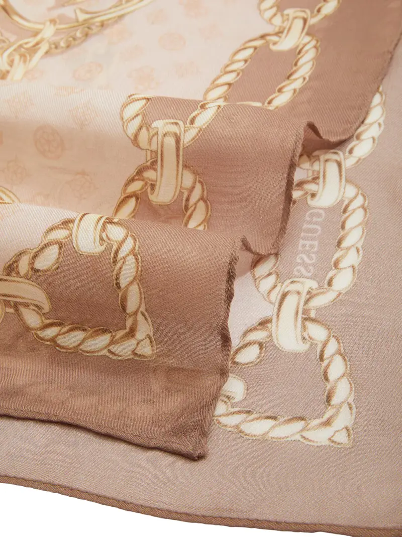 Foulard beige / oro / talpa / albicocca miniatura 3