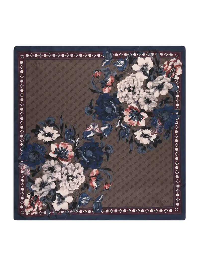 GUESS Foulard  blu notte / cioccolato / cipria / rosso ciliegia