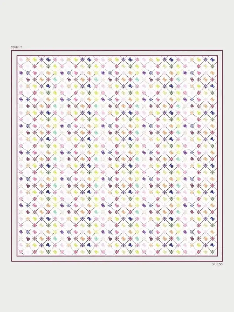 foulard donna emelie keifah multicolor con logo all over