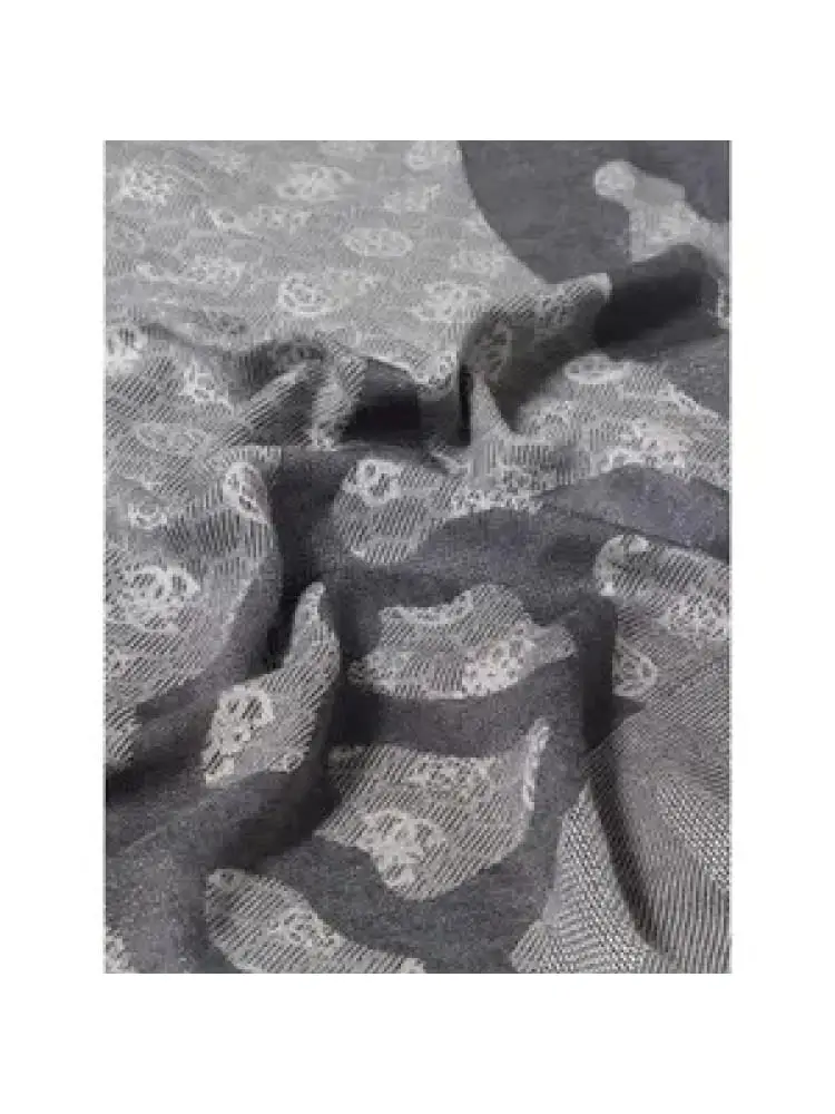 foulard donna jacquard keifah grigio miniatura 2
