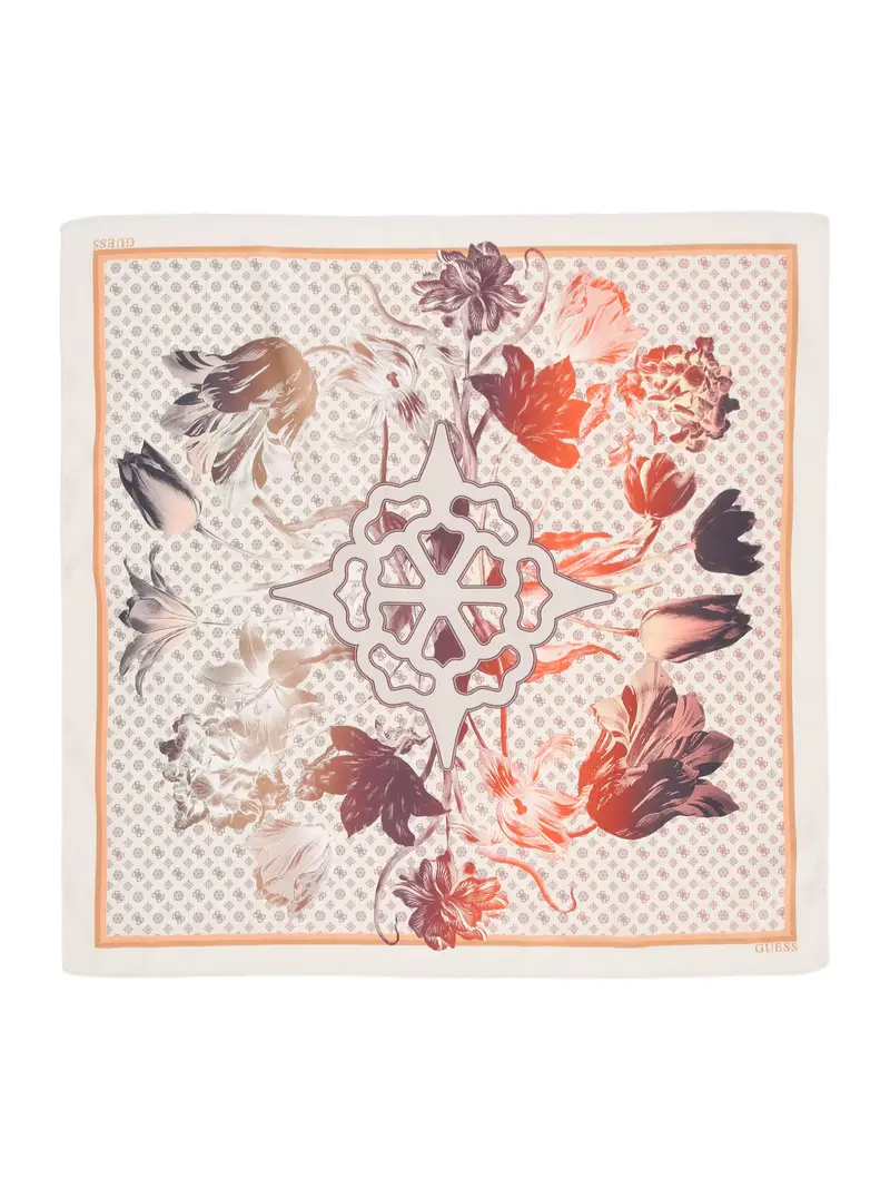 Foulard grigio / prugna / arancione scuro / bianco miniatura 2