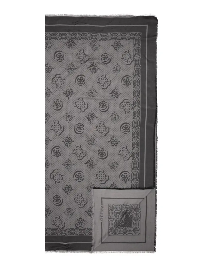 Foulard 'KEFIAH 120X120' grigio / nero