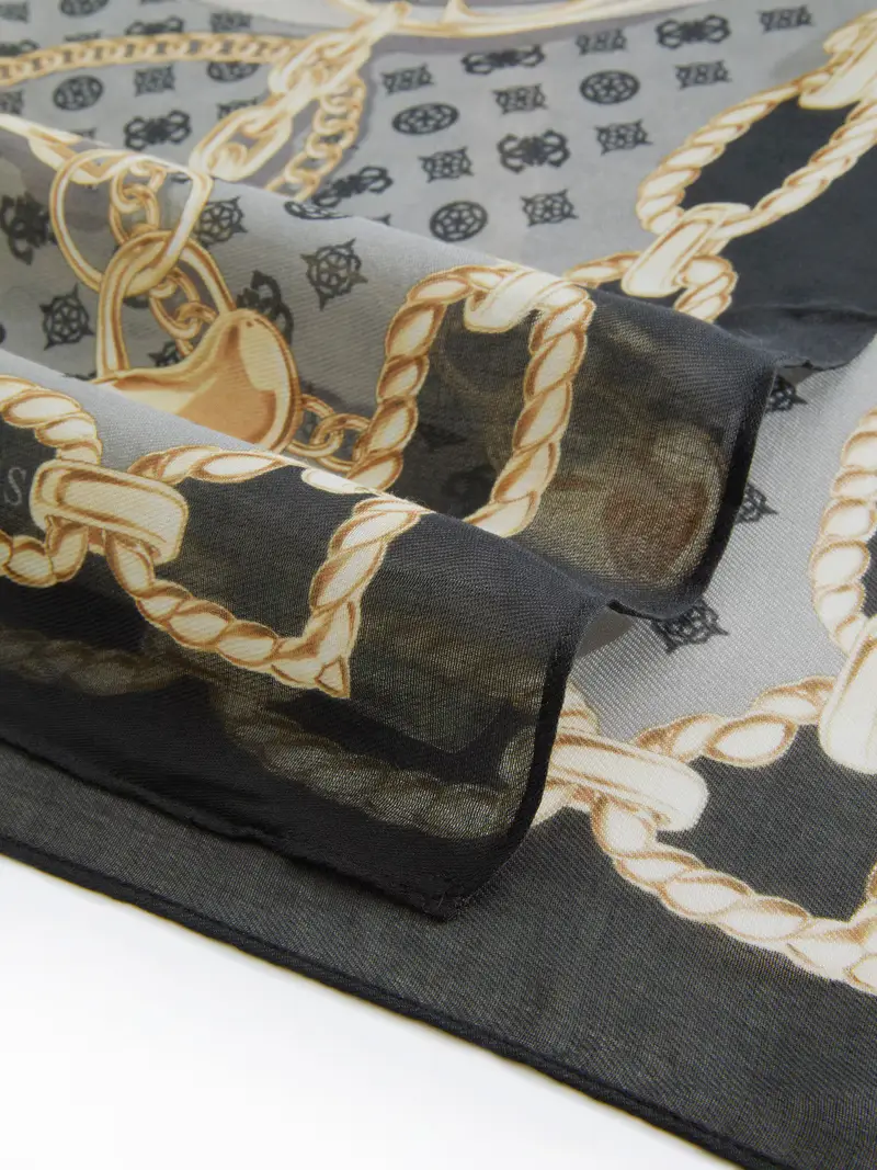 Foulard 'KEFIAH' giallo oro / grigio / nero miniatura 3