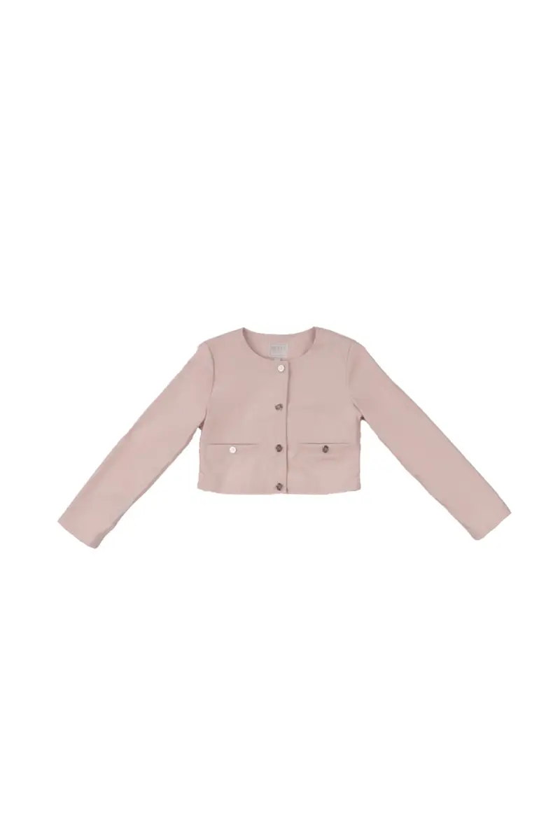 Giacca Bambina GUESS Pink Pu leather ls jacket ceremony