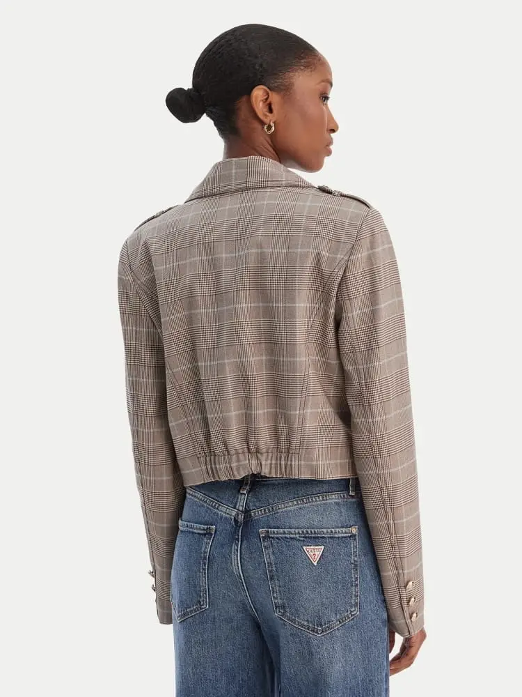 giacca beige donna con logo miniatura 2