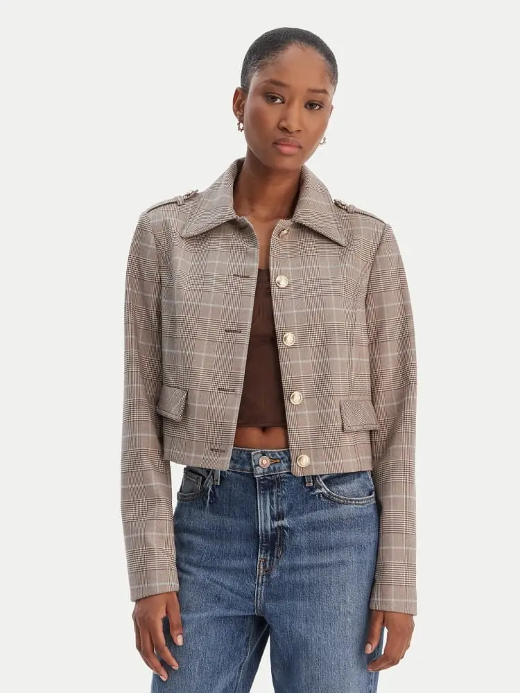 giacca beige donna con logo