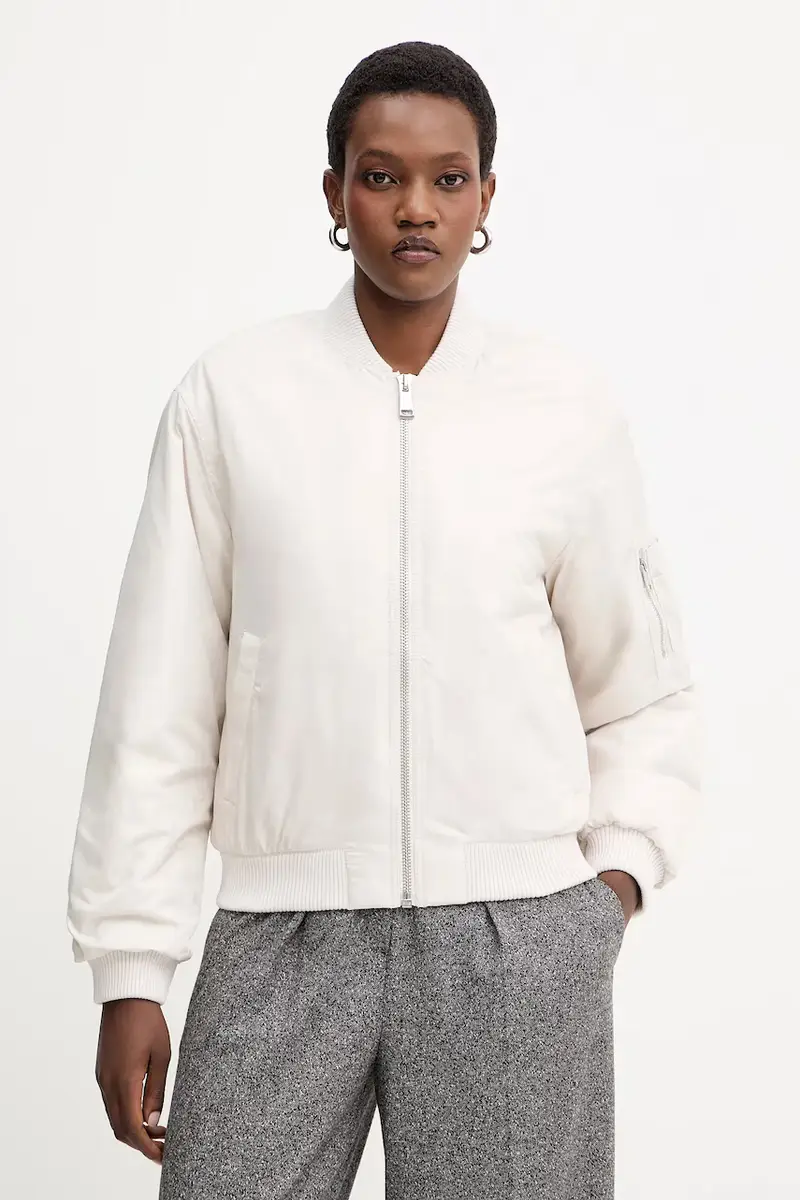 giacca bomber PHILOMENE colore beige W5YL08 WHDK2