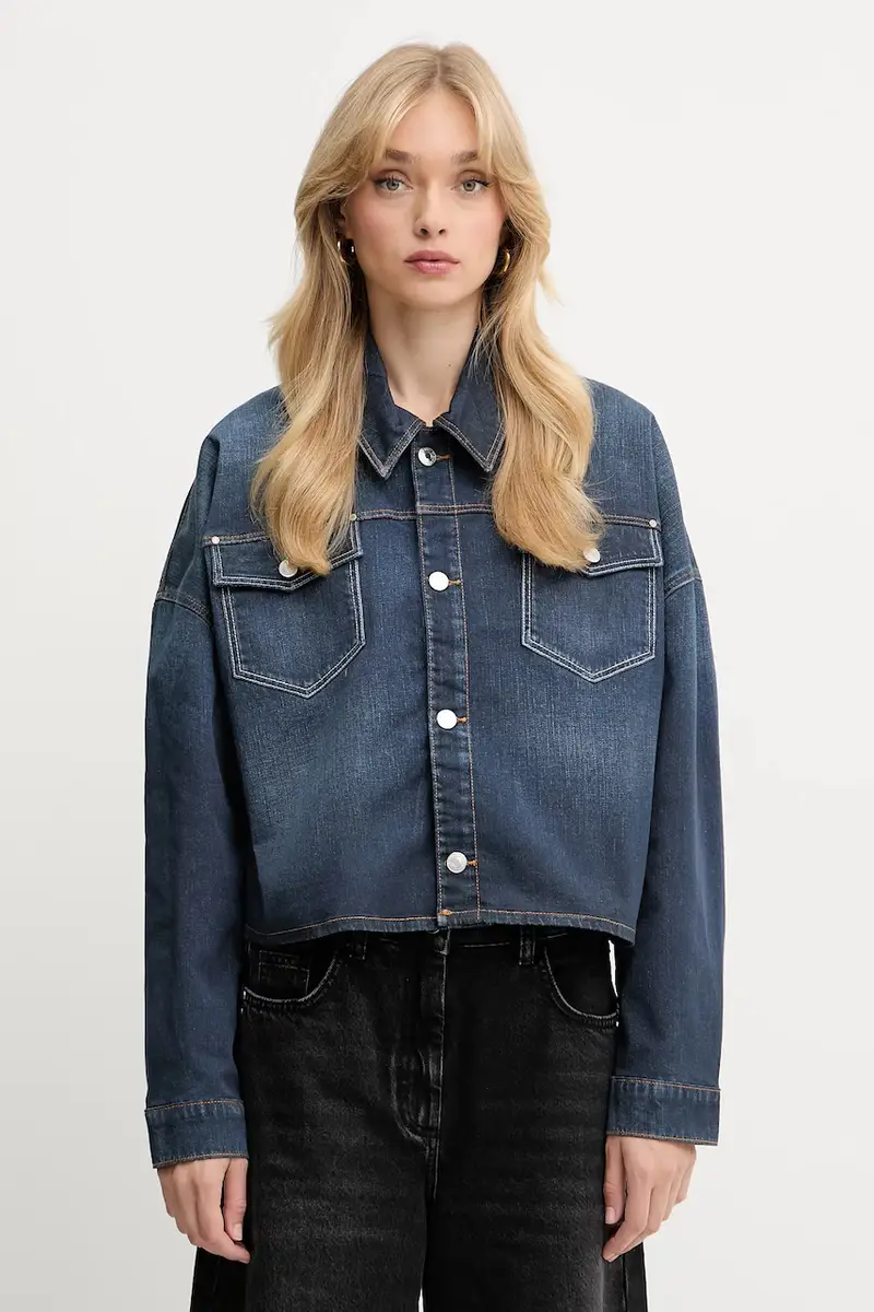 giacca camicia WESTERN colore blu navy W5YN90 D0213