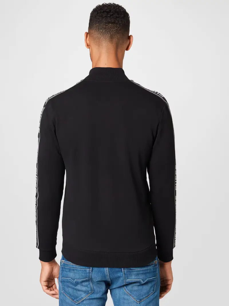 Giacca di felpa nero / bianco miniatura 3