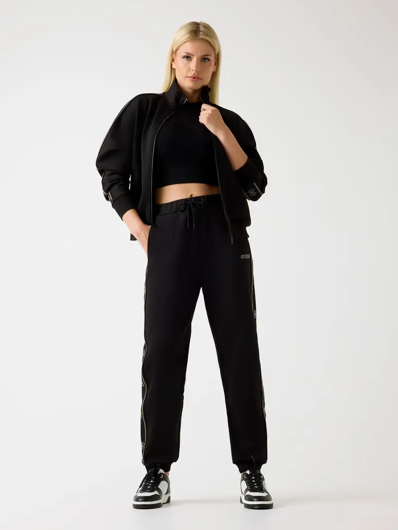 Giacca di felpa 'Octavia' nero / argento miniatura 3