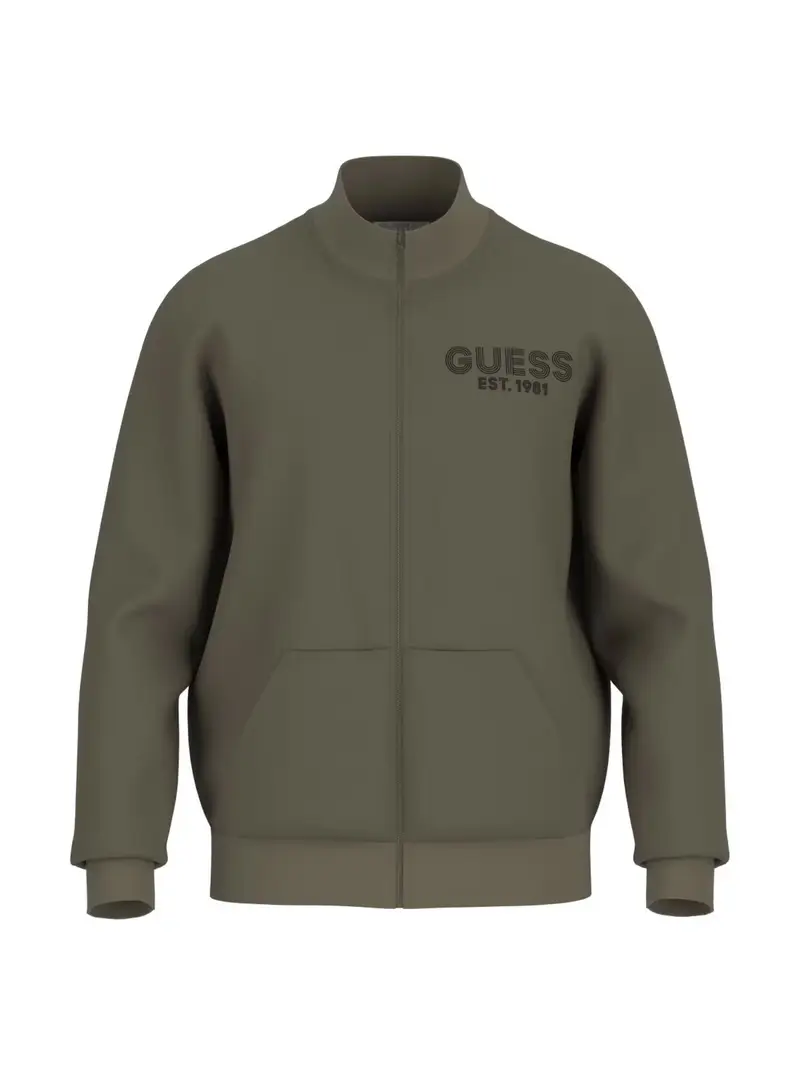 GUESS Giacca di felpa  oliva / nero