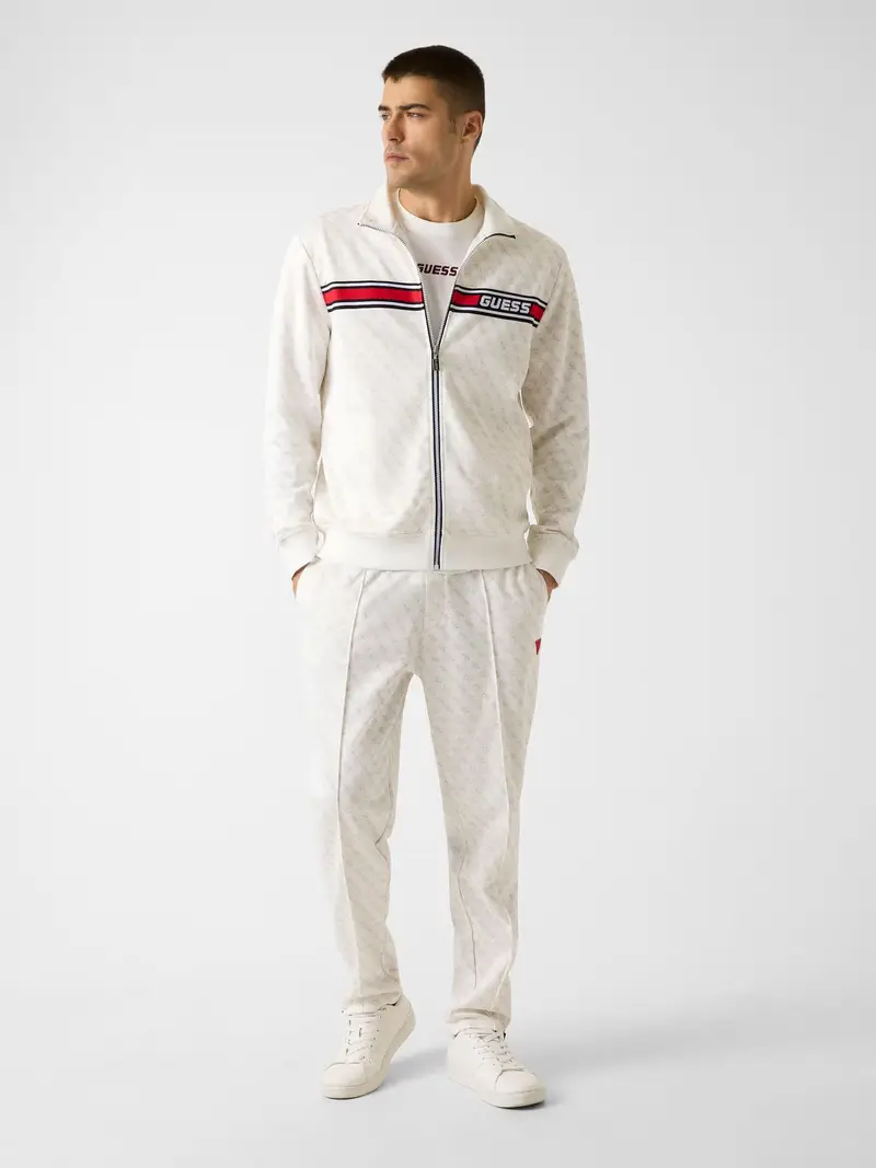 Giacca di felpa sportiva beige / grigio / rosso / nero / offwhite miniatura 3