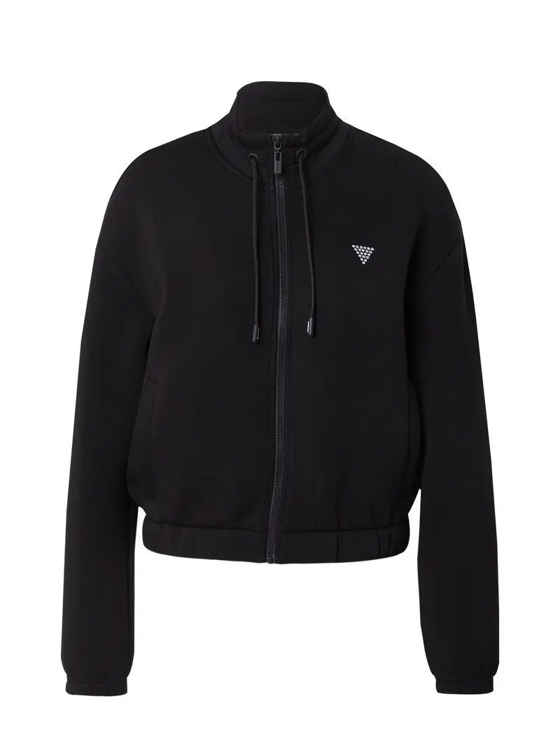 Giacca di felpa sportiva 'Cecilia' nero / argento