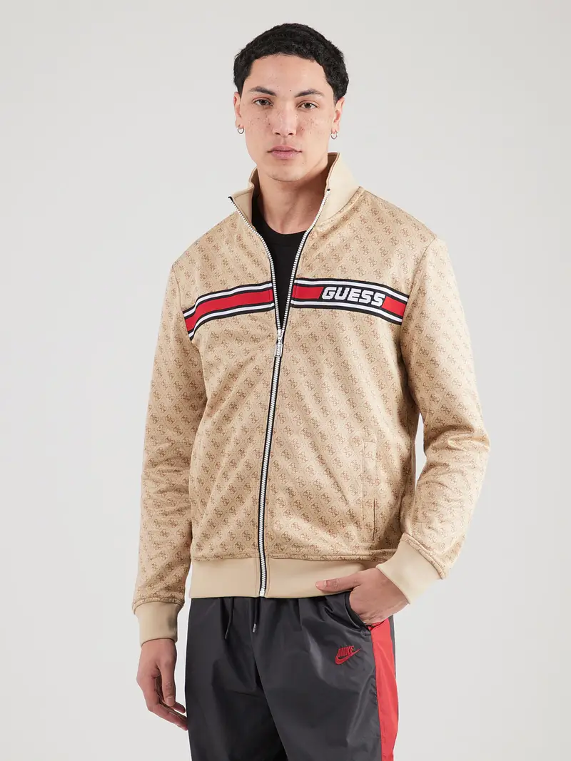 Giacca di felpa sportiva Korbin cappuccino / rosso / nero / bianco miniatura 2