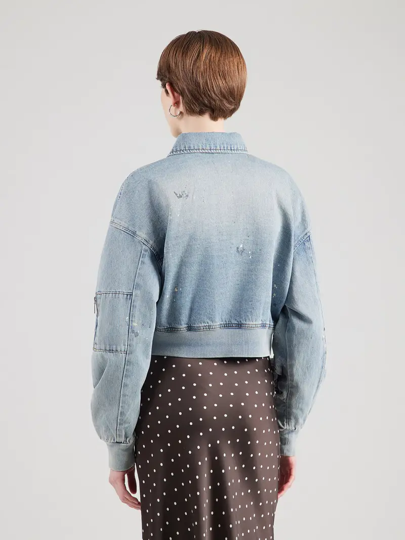 Giacca di mezza stagione ANNA blu denim / grigio / bianco miniatura 3