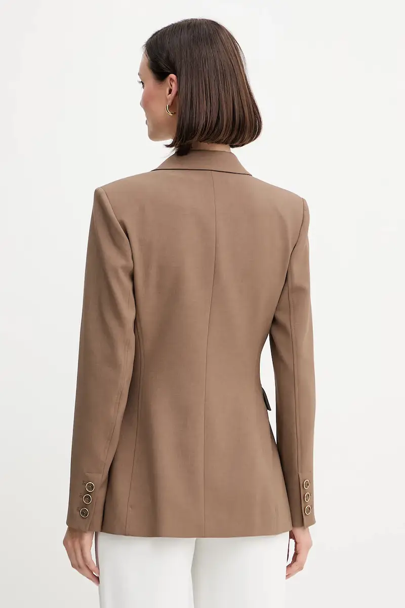 Guess Giacca donna marrone con spalline imbottite miniatura 3