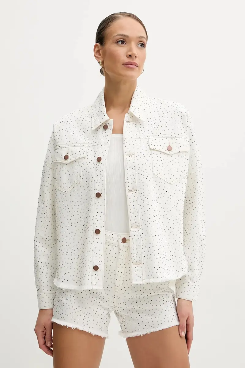 giacca in cotone colore bianco W5GN90 D5N91