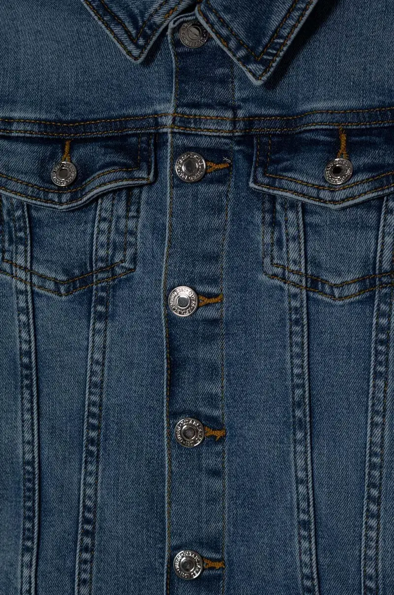 giacca jeans bambino/a colore blu miniatura 3