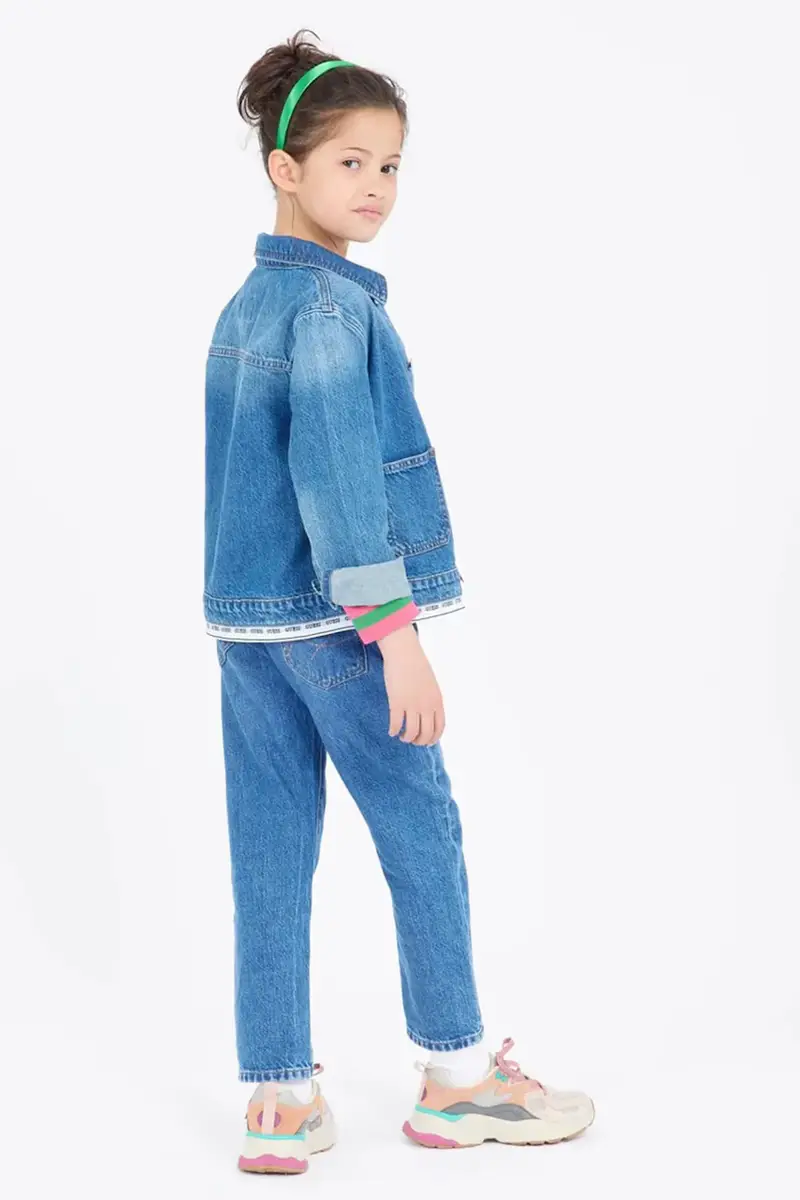 giacca jeans bambino/a colore blu navy J5RL04 D45E0 miniatura 2