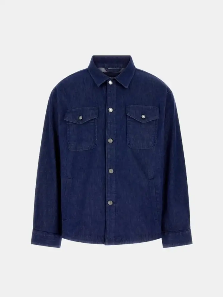 giacca uomo billy in twill di denim blu