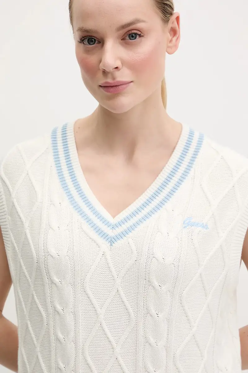 Guess Gilet Donna Beige 3292567 miniatura 4