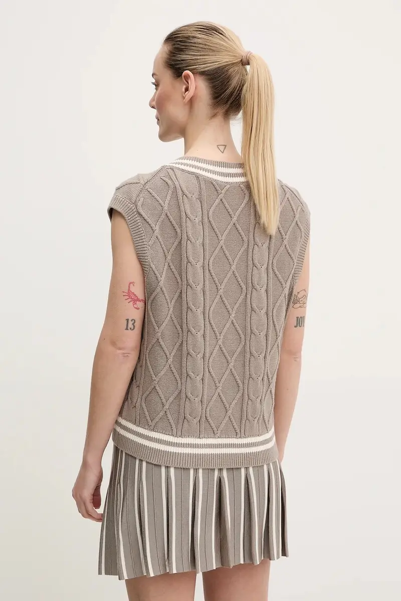 Guess Gilet Donna Grigio 3424502 miniatura 3