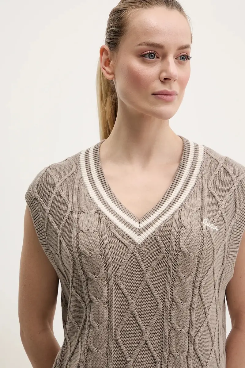 Guess Gilet Donna Grigio 3424502 miniatura 4