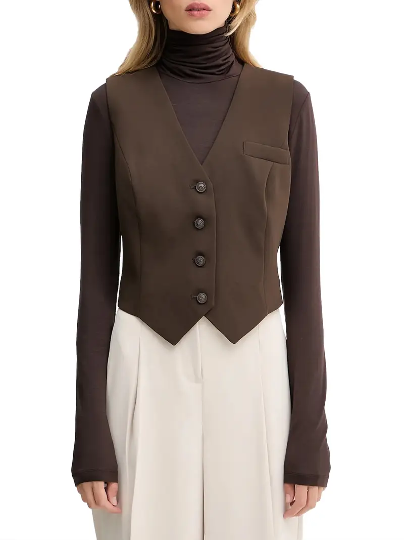 Guess Gilet Donna Marrone 2493049