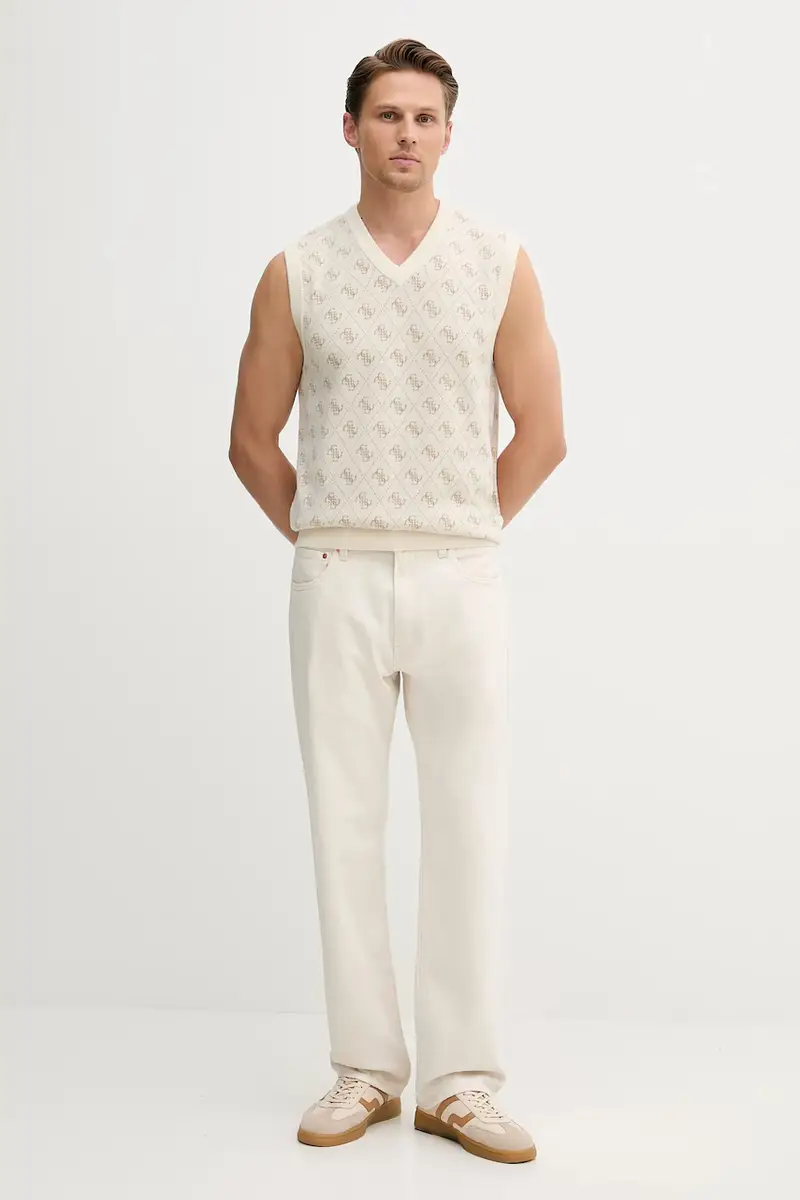 Guess Gilet Uomo Beige 2469566 miniatura 2