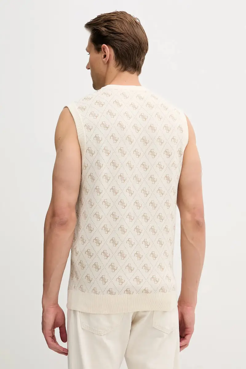 Guess Gilet Uomo Beige 2469566 miniatura 3