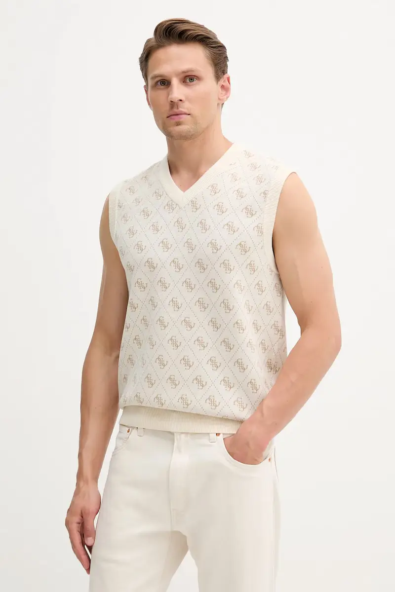 Guess Gilet Uomo Beige 2469566