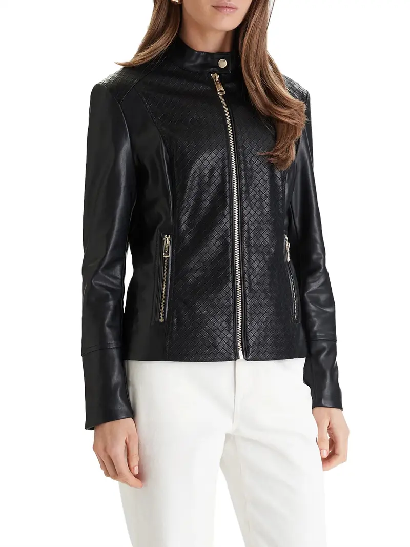 giubbino guess claudine da donna - nero