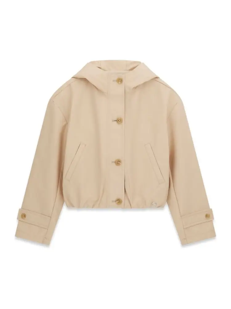 giubbotto kids/junior in twill di cotone beige