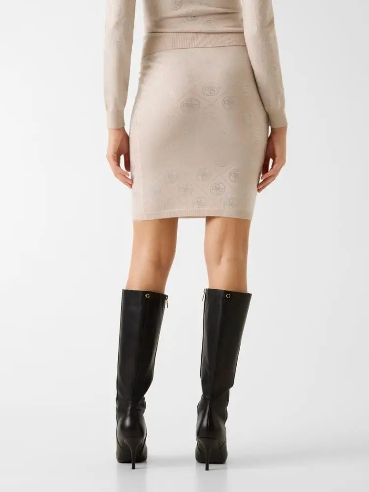 gonna beige donna logo all over miniatura 2