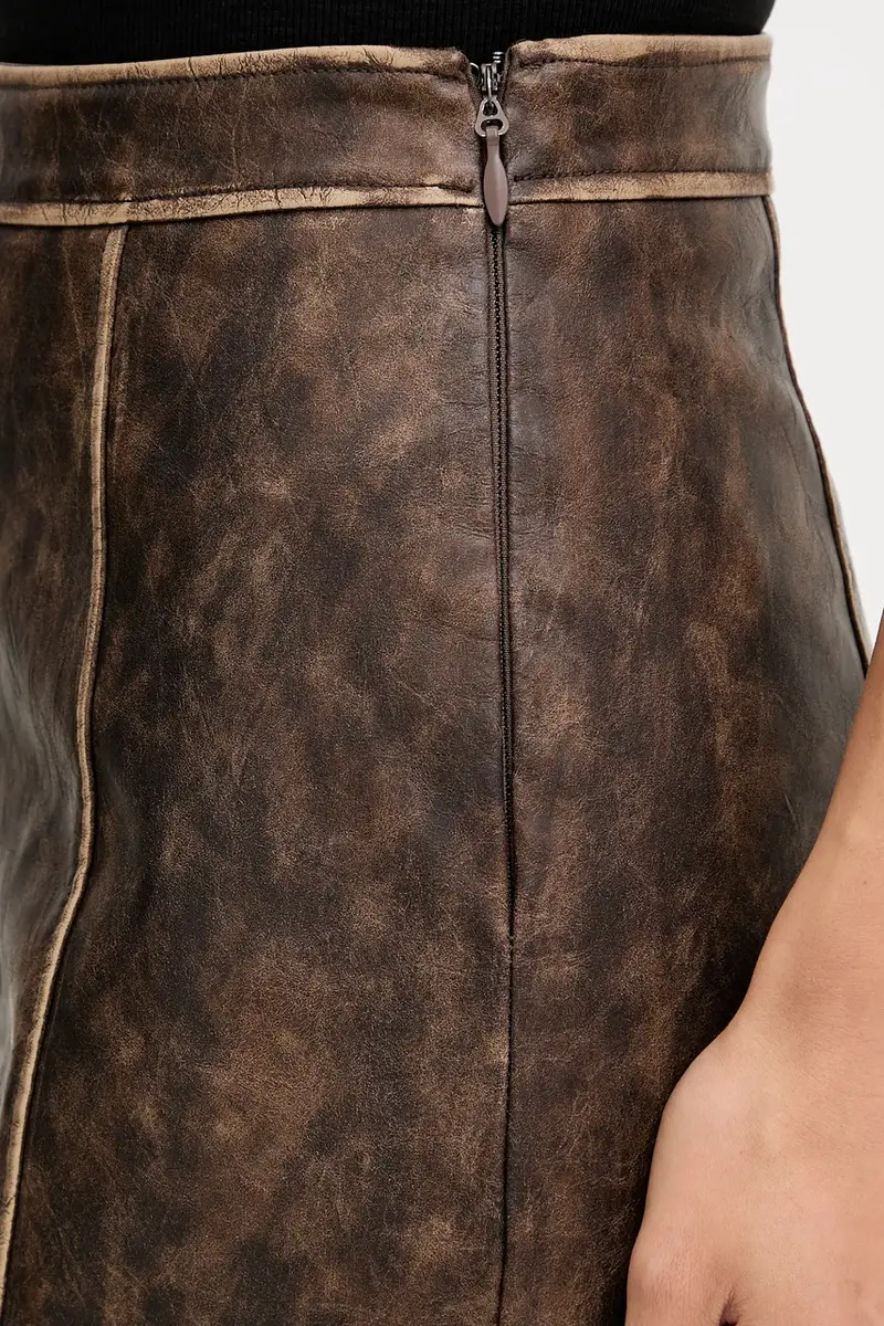 gonna CHARLENE colore marrone W5YD46 WHDI0 miniatura 4