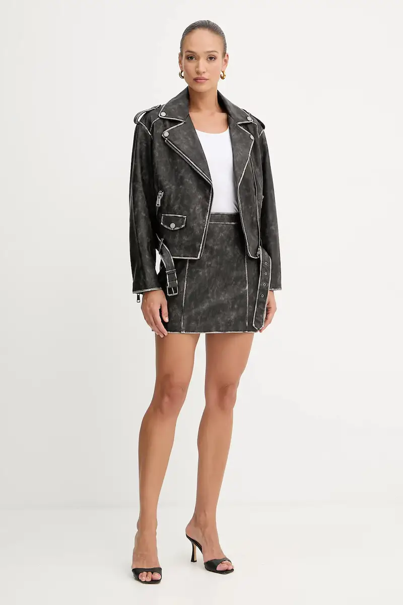 gonna CHARLENE colore nero W5YD46 WHDI0 miniatura 2