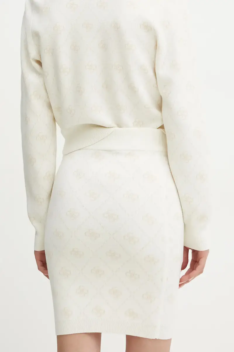 gonna con aggiunta di lana SARAH colore beige W4BD0S Z3JD2 miniatura 3