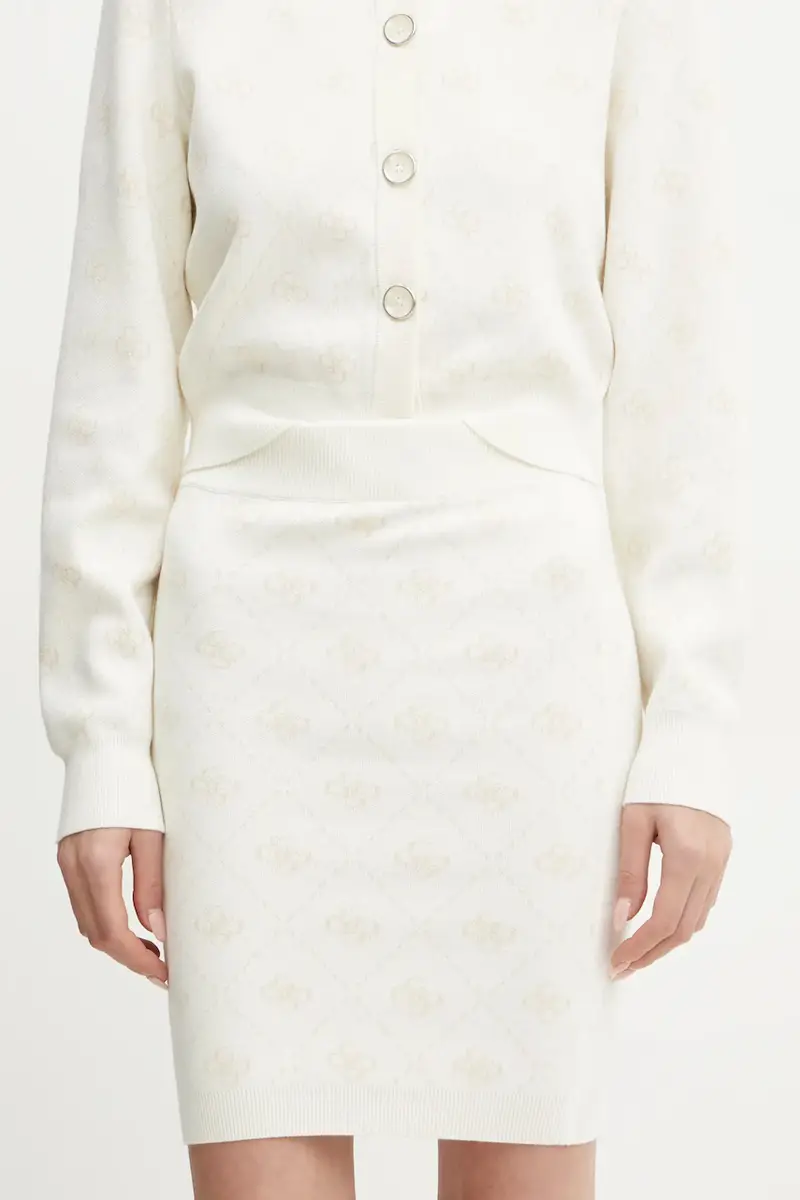 gonna con aggiunta di lana SARAH colore beige W4BD0S Z3JD2