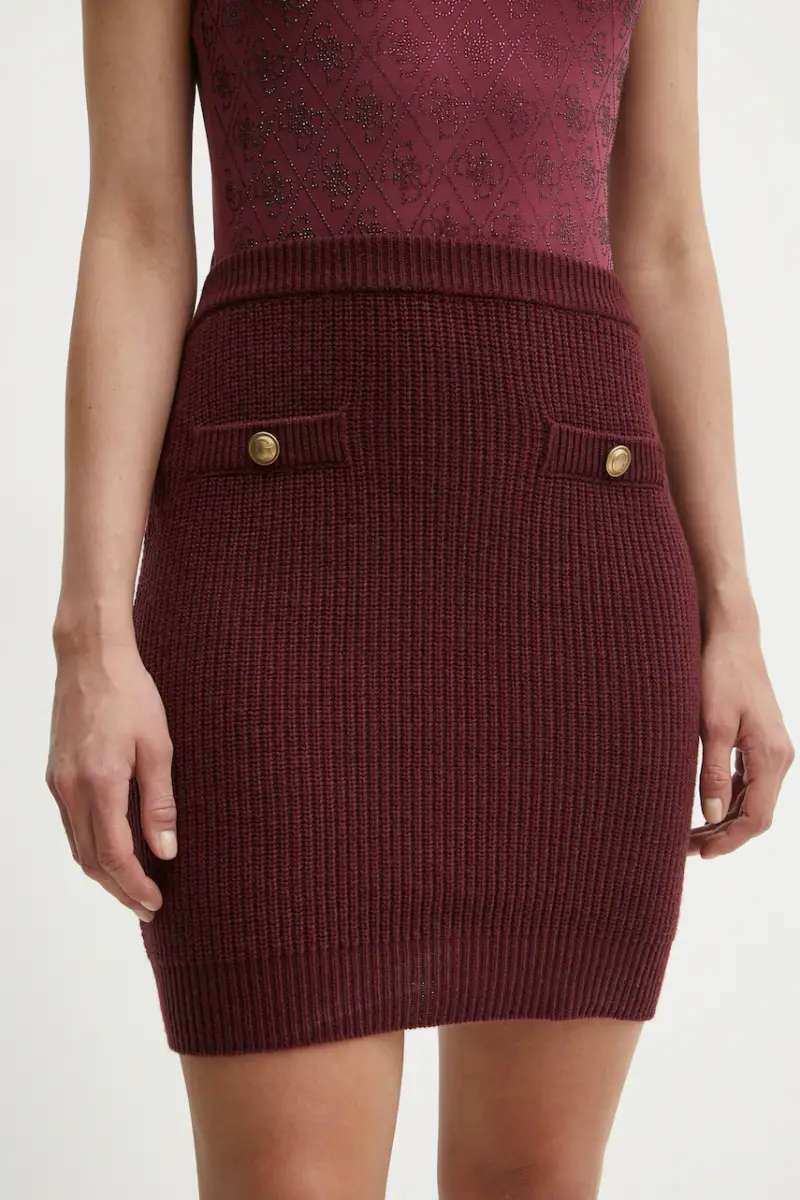 gonna con aggiunta di lana ZYLEE colore granata W4BD64 Z2WX0 miniatura 4