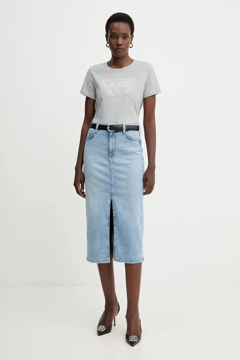 gonna di jeans MILA colore blu navy W5YD1L D5QQ0 miniatura 2