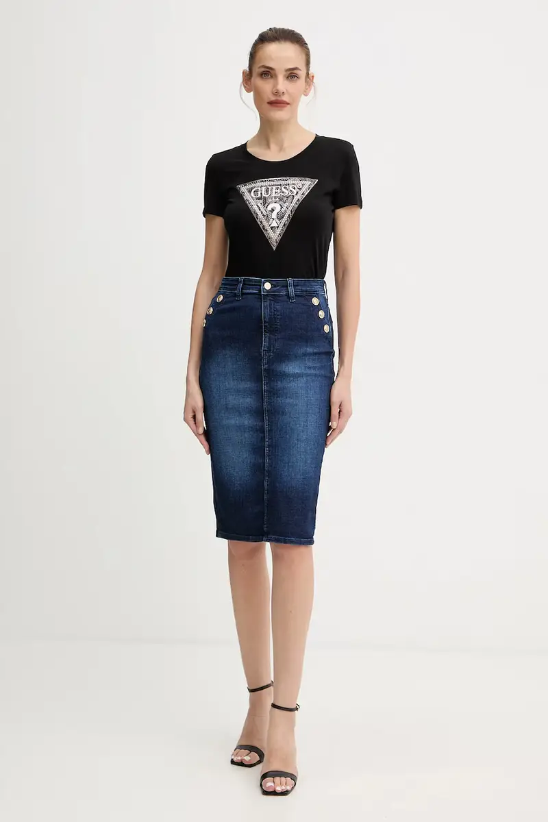 gonna di jeans RILEY colore blu navy W5BD1T D0791 miniatura 2