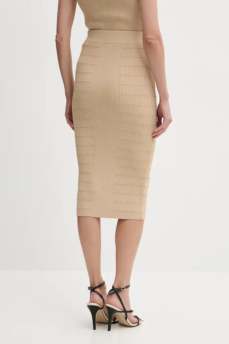 gonna EVANGELINE colore beige W5YD66 Z0130 miniatura 3