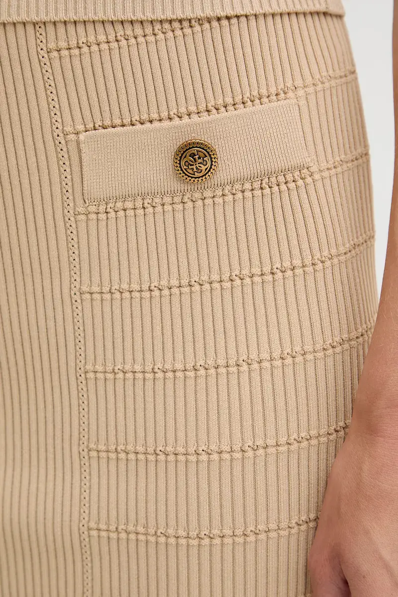 gonna EVANGELINE colore beige W5YD66 Z0130 miniatura 4