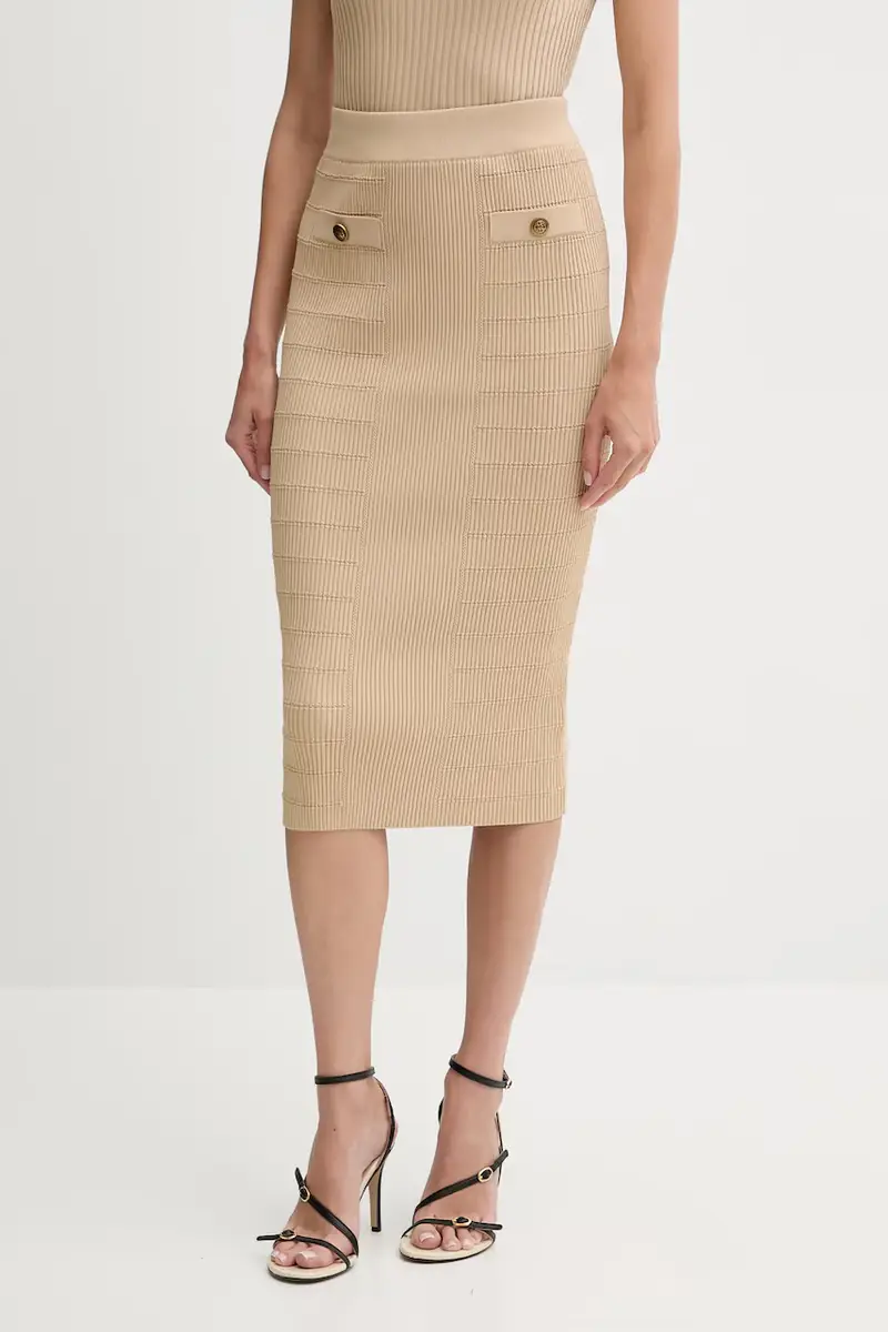 gonna EVANGELINE colore beige W5YD66 Z0130