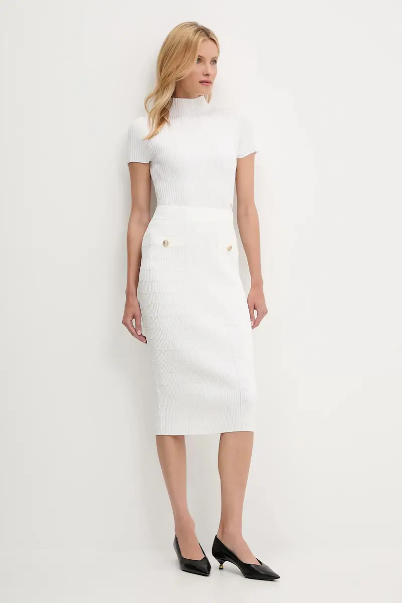 gonna EVANGELINE colore bianco W5YD66 Z0130 miniatura 2