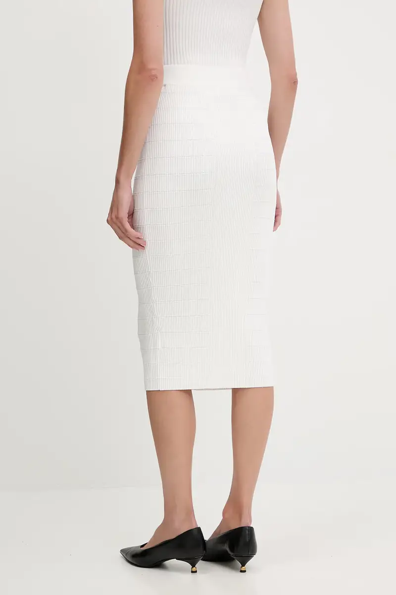 gonna EVANGELINE colore bianco W5YD66 Z0130 miniatura 3