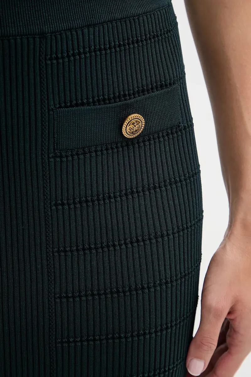 gonna EVANGELINE colore verde W5YD66 Z0130 miniatura 4